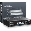 NICGIGA Switch PoE Gigabit a 4 porte non gestito con 4 porte IEEE802.3af/at PoE a 78W, 1 uplink da 1000Mbps, switch di rete NICGIGA a 5 porte Power Over Ethernet, modalità VLAN, montaggio su desktop/parete.