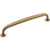 Amerock Maniglia per armadietto, bronzo champagne, 160 mm, centro a centro, fama, confezione da 1, maniglia per armadietti, hardware per armadietti