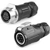 CNLINKO LP-16 Connettore Industriale Impermeabile a 7 Pin, IP68 Connettore Circolare, Alloggiamento in Plastica PBT Connettore Rapido per l'aviazione M16 Maschio e Femmina (7 Pin)