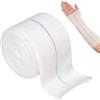 Eyerayo Tubolare elastico di supporto Bendaggio Medicazione Bende di ritenzione Rotolo di bende elastiche per braccio Tubo in stockinette riutilizzabile per arti 7,5 cm x 5 m