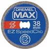 Dremel MAX Disco da taglio ad elevate prestazioni (SC456DM) Disco da taglio per metallo da 38 mm con sistema EZ SpeedClic, massima durata