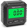 iFCOW Mirino angolare digitale, Mirino angolare elettronico Display LCD Indicatore angolare Inclinometro con retroilluminazione magnetica per falegnameria Automobile