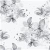 ReWallpaper Carta da Parati Floreale Grigia Pellicola Adesiva per Mobili Fantasia Iris Vinilie Bagno Impermeabile 44.5CMx3M Beige Carta Parati Adesiva Muro Floreale Vintage per Camera da Letto