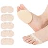 SJBAUTYO 5 Paia di Cuscinetti SJBAUTYO per l'Avampiede in Tessuto - Proteggi le tue Scarpe e i tuoi Piedi con i Cuscinetti Metatarsali e Plantari Ortopedici. (Color Carne)