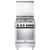 Delonghi Cucina a gas con forno DE'LONGHI PGVX 64 inox L 60 x P 60 cm