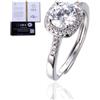 HALUKAKAH Anello Moissanite Donna D Colore 1.0 ct Quadrato,Diamante da 1 Carato Coltivato in Laboratorio con Certificato,Argento Sterling Placcato Platino,Regolabile,per Moglie,Fidanzata,Compleanno