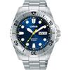 Lorus Orologio automatico analogico da uomo con bracciale in acciaio inossidabile, Argento/Blu - RL473BX9