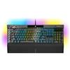 Corsair Tastiera da gioco meccanica K100 RGB (CHERRY MX SPEED RGB Silver Switch, Memoria integrata da 8 MB, Tasti multimediali dedicati e controllo del volume, porta USB direttamente sulla tastiera)