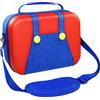 iVoler Custodia di Trasporto per Nintendo Switch, Case da Viaggio Rigido Deluxe per Console Switch, Dock Switch, 18 Cartucce di Gioco e Altri Accessori (Rosso/Blu)