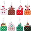 WEINIBAO 8PCS Mini Pop Fidget Toy Portachiavi Natalizio, Push Pop Bubble Sensory Fidget Toy Set per Enfanti e Adulti