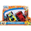 Bandai Vlad & Niki Crazy Fun Vehicles - Camion dei pompieri con pompiere Niki e Dune Buggy con Racer Vlad- Confezione da 2 veicoli con caratteristiche divertenti e accessori, multicolore, P57749