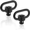 HOTMNTY QD Sling Swivels da 1,25, Heavy Duty QD Sling Girevoli Mount, QD Sling Pacchetto di 2 Anello con Perno, QD Sling Swivel a Rilascio Rapido Qd Push Button Sling Tactical Sling Loop Adapter, 2 Pezzi