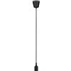 Paulmann 50346 Neordic Lampada a sospensione Ketil 1 luce protezione contro gli spruzzi d'acqua IP44 max. 20 Watt lampada per soffitto nero, plastica lampadario E27