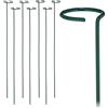 Relaxdays Supporto per Piante Rampicanti, Set 8 Sostegni Piantine, Anello per Rose, Traliccio Fiori, 80 cm, Verde Scuro, Acciaio