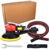 QIUMIN Levigatrice orbitale industriale 125 mm aria compressa con raccolta polvere, smerigliatrice ad aria compressa ad alte prestazioni con chiusura, 12000 giri/min, lucidatrice multifunzione