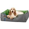BedDog® Lupi Letto per Cane/Gatto Cuccia S Fino a XXXL, 24 Colori a Scelta, Cuscino per Cane, Divano per Cane, Cestino per Cane, Grigio/Verde M