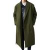 Beokeuioe Cappotto di lana elegante cappotto invernale in lana cappotto da uomo lungo trench cappotto per il tempo libero cappotto per le mezze stagioni, slim fit, da uomo, oversize, comodo, giacca