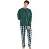 TRAMAS+ Pigiama Invernale da Uomo, Pigiama Coraline con Maniche Lunghe in Pile e Pantaloni Lunghi, Set Pigiama Confortevole e Caldo - Pigiama Invernale da Uomo- XL, Ferni