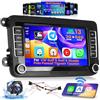 Inefala 7 Pollici Autoradio Android 15 per VW Golf 5 Golf 6 Skoda Polo Passat Tiguan Touran 2 DIN Schermo (2+64GB) con Wireless CarPlay Android Auto FM RDS GPS Bluetooth WiFi Comandi al Volante