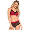 Leg Avenue - Costume da Babydoll Lingerie Multicolore Red/Black S/M