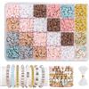 Minnhua 3205 Pezzi Perline Piatte 6mm per Braccialetti e Bigiotteria fai da te - Kit Heishi per Gioielli, Collane e Argilla