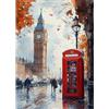 DAERLE 5D DIY Diamond Painting Kit Completo Vecchia Londra Vista dalla strada, Diamantini Strass Ricamo a Punto per Adulti, Kit per Pittura Diamante Mosaico Fai Da Te Decorazione Casa 30x40cm