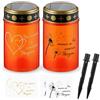 Nezyo 2 Pezzi Candele Solari per Cimitero da Esterno Lampada Commemorativa Solare Lampada da Tomba Luci per Tomba Candele Cimiteriali Impermeabili (Rosso, Dente di Leone e Cuore)