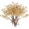 OrgMemory Bacche di Natale Artificiali, Natale Bacca, (20 peezi, 30cm Ciascuno), Bacche Finte Bianche, Bacche Natalizie per Decorazioni(Oro)