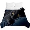 Chickwing 3D Gatto Stampa Trapuntino Copriletto Trapuntato Matrimoniale Singolo, Chickw11 Coperta Primaverile Estivo Trapunta Goffrato Coperta Leggera per Camera da Letto (Gatto a Pelo Corto,150x200cm)
