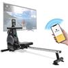 Bluefin Fitness Vogatore Bluefin Fitness Blade FIT per Kinomap Vogatori per palestra domestica Pieghevole Console digitale LCD App smartphone Vogatore pieghevole per la tua palestra a casa,A NERO 2023,142x53.5x20 cm