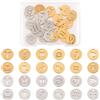 Cheriswelry Cheriswely, 24 ciondoli a forma di segno zodiacale in acciaio inox 304, con 12 costellazioni, piatti, rotondi, per la creazione di gioielli con motivo oroscopo