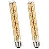BAISHICHENG 2 Confezioni T30 E27 Lampadine LED Tubolari,180mm Lampada Decorativa Vintage Edison Retrò 4W(Sostituzione Lampadina Alogena a Vite 40W) Bianco Caldo 2200K T30 LED Filamento Lampadine