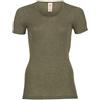 Engel Natur, Camicia da Donna/T-Shirt a Maniche Corte, 70% Lana (Biologica), 30% Seta (42-44 EU, Olive)