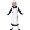 SMIFFYS Costume da ragazza povera dell'epoca vittoriana, Bianco, con abito, grembiule e cappello Halloween