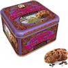 LA MERE POULARD La Mère Poulard® | Biscotti Burro Salato Cioccolato | Lattina Biscotti Francesi Burro | Frollini Burro Scaglie Cioccolato - 200 Gr | Latta Regalo Biscotti Decori Viola