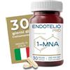 Endotelio 1-MNA PRO, Integratore Anti-Età, Ottimizza NAD+, Doppia Dose per Effetti Più Rapidi, Biohacking, Supporto per la Salute Cellulare, Biodisponibilità Maggiorata, 30 Compresse