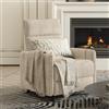 FLEXISPOT Sedia reclinabile, pushback, sedia TV con funzione reclinabile, poltrona letto regolabile in soggiorno, poltrona in camera da letto, beige