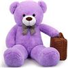 Sausudols Orsacchiotto Gigante Orso di Peluche XL Orsacchiotto di Peluche 110cm Regalo per Compleanno Natale e San Valentino Viola