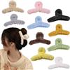 DUOHERESHUI Mollette Capelli Donna, 10 Pezzi Fermagli Per Capelli In Peluche, Mollettone Capelli Donna, Utilizzato Per Il Trucco, l'Acconciatura Fai Da Te, Le Feste, i Viaggi e l'Uso Quotidiano (11 Cm)
