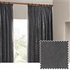 Yard Heavy Chenille Coppia Di Tende Piega A Matita - Foderate Filtrante Per La Luce Velluto Morbido Tende (Carbone - Larghezza 117 x Lunghezza 137cm)