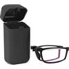 Viseng Occhiali Da Lettura Pieghevoli Anti-Blu Per Uomo e Donna Con Aste Telescopiche, Scatola Elastica Ultraleggera Alla Moda Portatile+1.5(Nero)