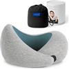 OSTRICH PILLOW Ostrichpillow Go Neck Pillow - Cuscino da Viaggio in Memory Foam, Design Ergonomico a 360º, Lati Asimmetrici, Borsa da Viaggio Inclusa, Fodera Lavabile in Modal