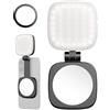 SMALLRIG Luce Magnetica per Selfie per iPhone, Luce per Telefono con Specchio, Attacco Istantaneo per MagSafe, per Selfie, Videoconferenza, Vibe P48 Nero - 4656