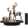 Mcbazel Espositore Giradischi Elettrico 360 Fotografia Professionale Espositore 42CM 100KG, Giradischi Rotante Motorizzato Automatico Espositore Rotante a 360 Gradi per Video/Gioielli/Orologi - Nero