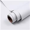 Hode Carta Adesiva per Mobili Bianco 40x300cm, Carta da Parati Opaco Impermeabile, Rotolo Adesivo Bianco Pellicola per Mobili Muro Cucina Armadio Scrivania Porte