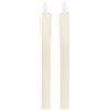 ideen mit herz Candele a LED in vera cera, altezza 25 cm, con effetto tremolante, funzionamento a batteria, 2 pezzi
