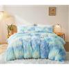 Sacebeleu Set di 2 federe per cuscino in flanella, 40 x 80 cm, in flanella, morbide, per cuscino, colore blu