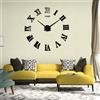 VIVILINEN Orologio da Parete Fai-da-Te Grande Orologio da Parete Senza Cornice Mute 3D Specchio Adesivo Moderno Decorazione per Casa Cucina Scuola Ufficio Soggiorno