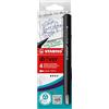 STABILO dr!ver - Fineliner Premium - Tratto Medio (0,8 mm) - Astuccio da 4 - Verde, Rosso, Blu, Nero