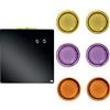 Nobo Riquadro Magnetico 360 X 360, Nero, 1903774 & Magneti Per Lavagna Bianca Magnetica, Diametro 30 Mm, Confezione Da 6, Colori Assortiti, 1903790